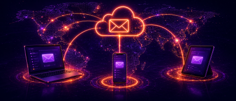 Messaging access visual across multiple devices